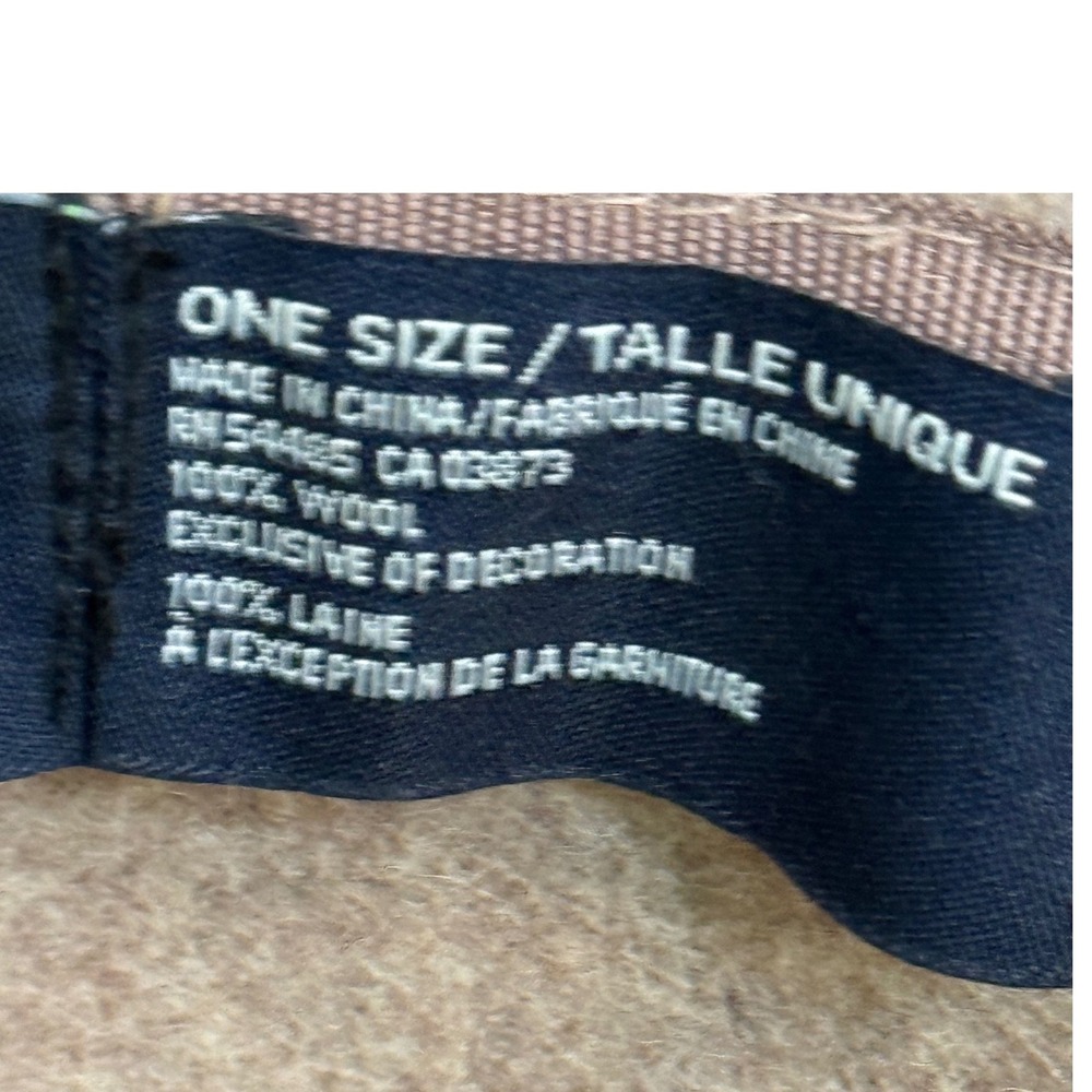 American Eagle Outfitters Wool Felt Floppy Hat Taupe Mushroom Feather One Size - Picture 9 of 12
